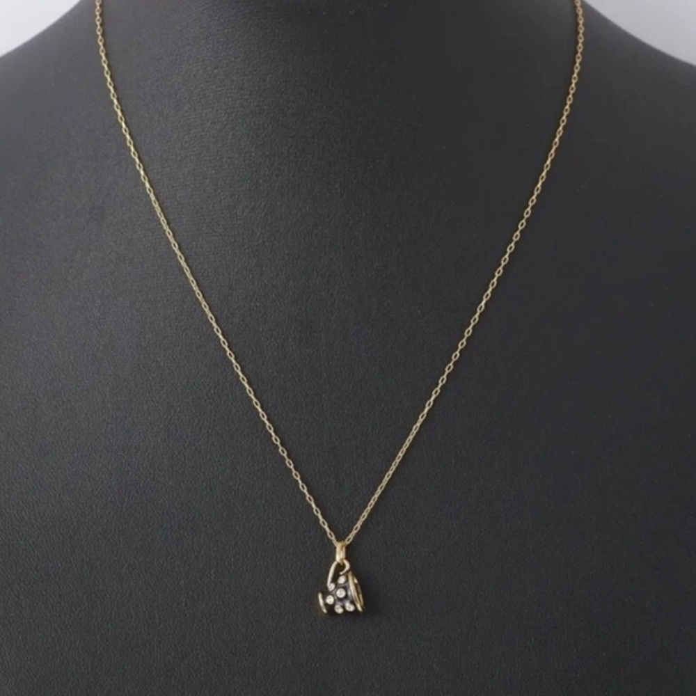 kate spade gold and black teacup pendant necklace - Picture 2 of 3